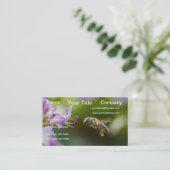 のまわりに飛んでいる紫がかった花 名刺 (スタンド正面)