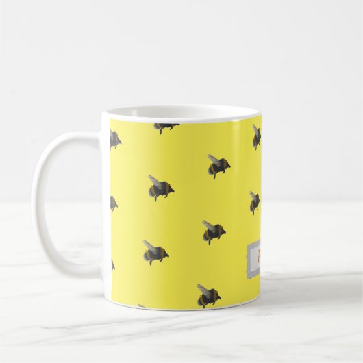 のまわりに黄パーソナライズされた名 コーヒーマグカップ (左)