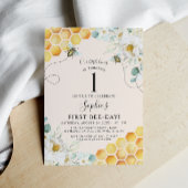 のまわりに、私たちの小さなハニービー1st誕生日 招待状