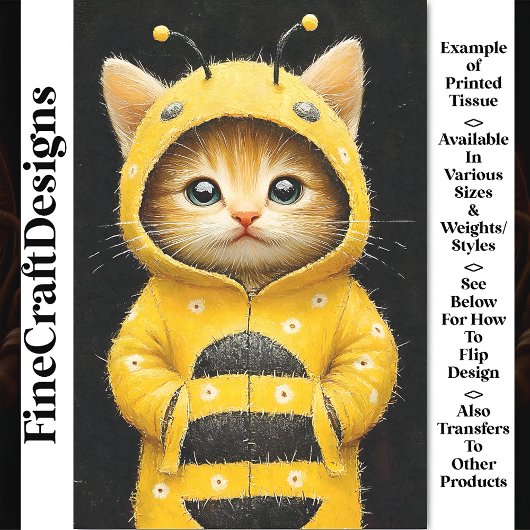 のまわりにAK4Hデカップファッションのかわいい子猫 薄葉紙