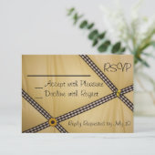 のまわりにRSVPの招待状 出欠カード (スタンド正面)