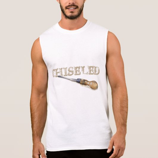 のみで削られたメンズ格好良い大工のTシャツ Tシャツ (正面)