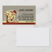 のみによって切り分けている大工 名刺 (正面/裏面)