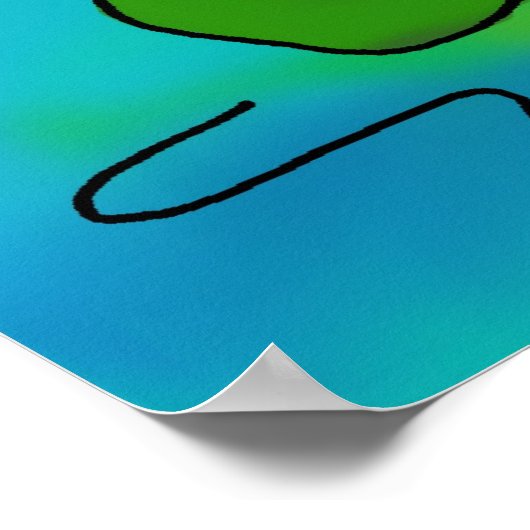 のめい想カエルのプリントまたはポスター ポスター (角)