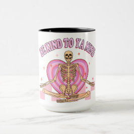 のめい想スケルトンはYa Mindレトロ60sに優しい マグカップ