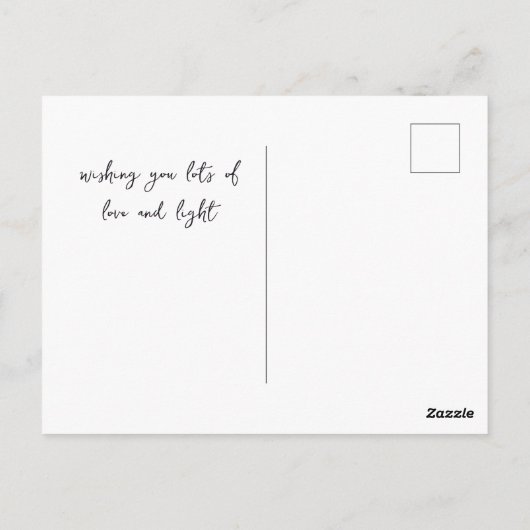 のめい想ヨガガガール、夢のような星雲の天空 ポストカード (裏面)