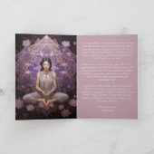 のめい想ヨガクリスタルアメジストロータス誕生日 カード (内部)