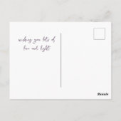 のめい想ヨガシアルクラウド赤面ピンクブルー ポストカード (裏面)