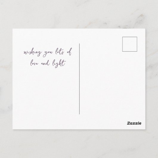 のめい想ヨガシアルクラウド赤面ピンクブルー ポストカード (裏面)