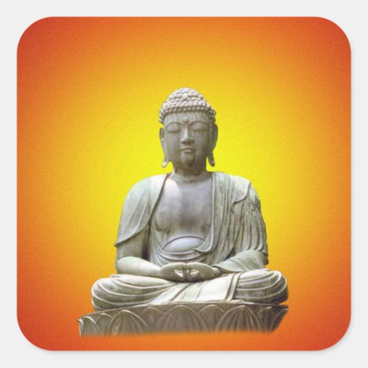 のめい想仏ステッカー スクエアシール (正面)