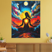 のめい想女性抽象芸術 キャンバスプリント (インサイチュ (リビング))