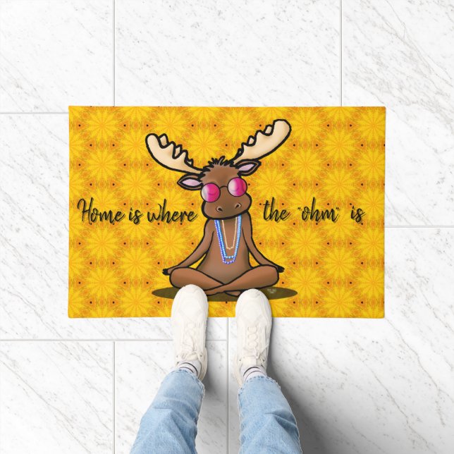 のめい想Moose KiniArt Doormat ドアマット (室内)