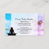 *~*のやし海の海のサティの黙想のヨガ 名刺 (裏面)