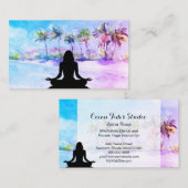 *~*のやし海の海のサティの黙想のヨガ 名刺 (正面/裏面)