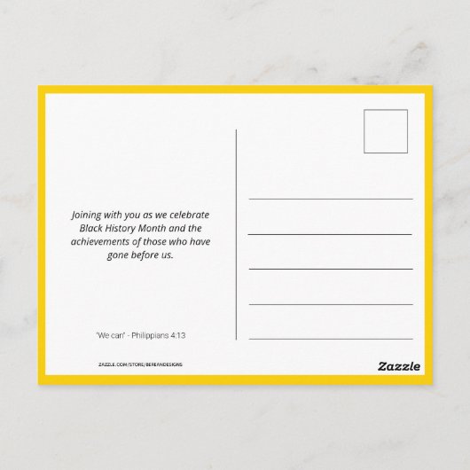 のやる気を起こさせる祝黒史の月 ポストカード (裏面)