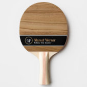 ～のようなモノグラム素朴木材 卓球ラケット (正面)