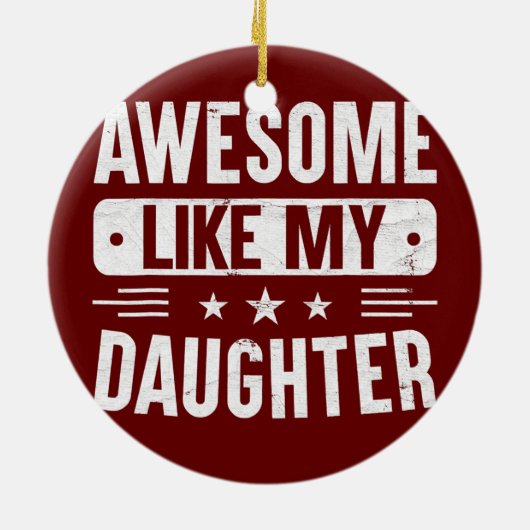 . .のような娘さんの父の日の贈り素晴らし物 セラミックオーナメント (裏面)