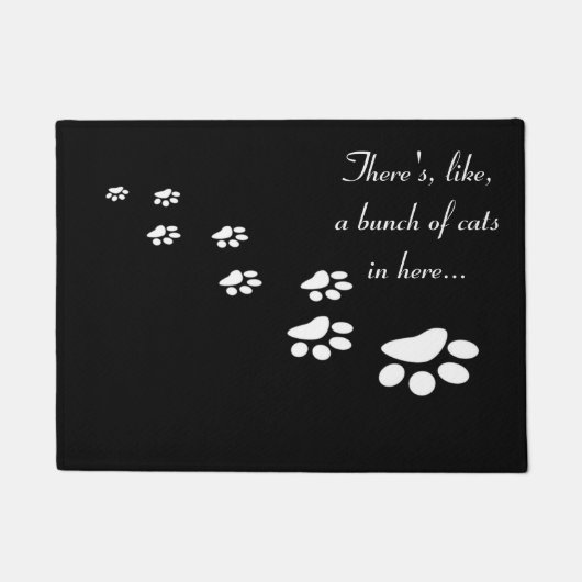 、のように、ここにの猫の束…あります ドアマット (正面)