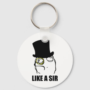 のようにMonocle Rage Face Meme キーホルダー