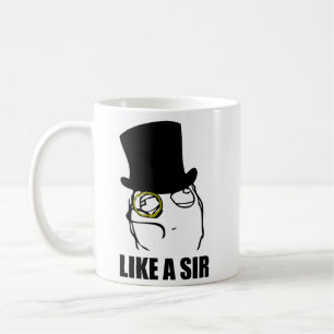 のようにMonocle Rage Face Meme コーヒーマグカップ