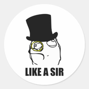 のようにMonocle Rage Face Meme ラウンドシール