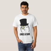 のようにMonocle Rage Face Meme Tシャツ (正面フル)