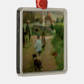 のらくら者1888年(キャンバスの油) メタルオーナメント (右)