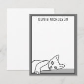 のらねこぐうたら ワンポイント カスタムメモ帳 ノートカード (正面/裏面)