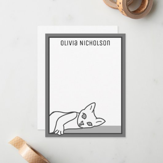 のらねこぐるみ ワンポイント カスタマイズ ノートカード (正面/裏面インサイチュ)