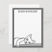 のらねこぐるみ ワンポイント カスタマイズ ノートカード (正面/裏面)