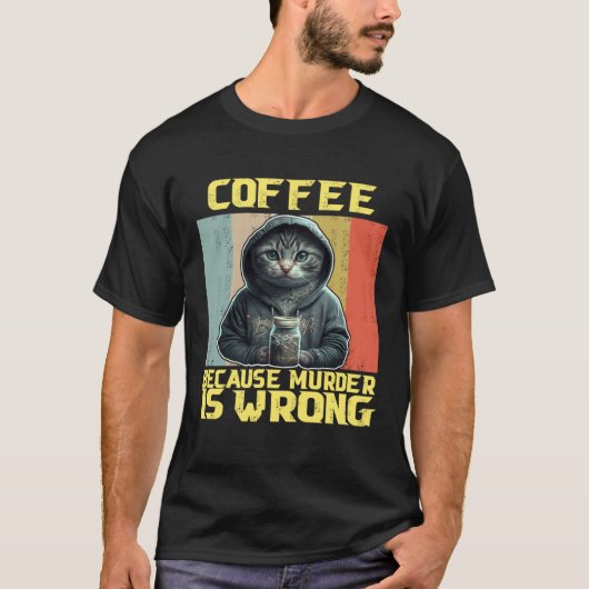 のらねこコーヒーだってダメにゃんこ2 Tシャツ (正面)