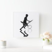 のんき スクエア壁時計 (ホーム)