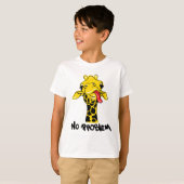のんびなキリン: No PROBLEM アティチュード Tシャツ (正面フル)