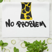 のんびやかなキリン: No PROBLEM アティテュード キッチンタオル (折り畳み)