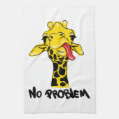 のんびやかなキリン: No PROBLEM アティテュード キッチンタオル (縦)