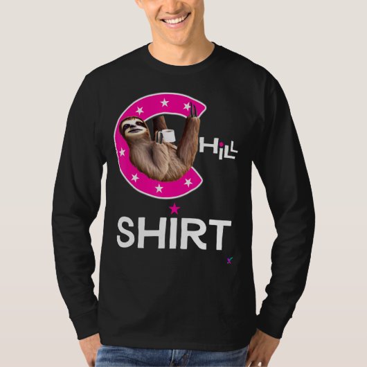 のんびりくつろぐナマケモノの服装 Tシャツ (正面)