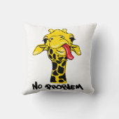 のんびりしたキリン：問題なしの態度 クッション (裏面)