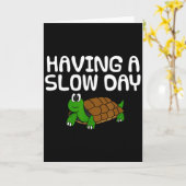 のんびりした一日を、トカゲの引退した父の日 カード (黄色い花)