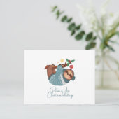 のんびりしよう、ホリデーシーズンだ - ナマケモノ ポストカード (スタンド正面)