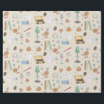 のんびりとしたムーディな秋の週末 ラッピングペーパー<br><div class="desc">このあたたかな秋の手描きエステティックでくつろいでください！このパターンは、秋の週末にぴったりなあたたかなホームボディアクティビティをフィーチャーしています。</div>