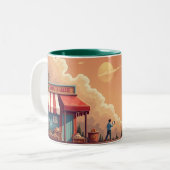 のんびりと夕べ空 ツートーンマグカップ (正面左)