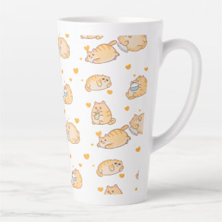 のんびりオレンジのネコ カフェラテマグ