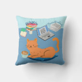 のんびりオレンジ色の猫 クッション (裏面)