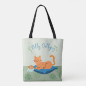 のんびりオレンジ色の猫 トートバッグ (裏面)