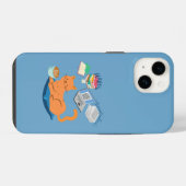  のんびりオレンジ色の猫 iPhoneケース (裏面横)