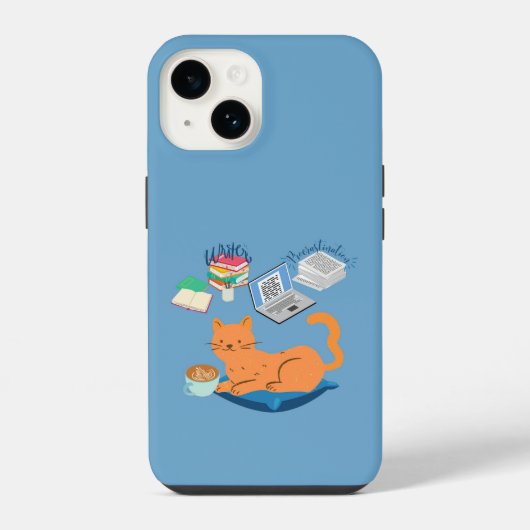  のんびりオレンジ色の猫 iPhoneケース (裏面)