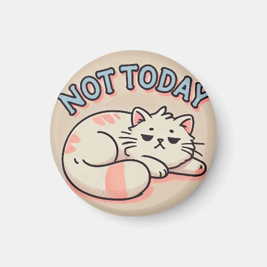 のんびりキャラクター猫 マグネット (正面)
