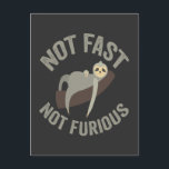 のんびりスロー スロースター Funny Slogan 動物 ポストカード<br><div class="desc">スロー, 動物, ギフト, 誕生日, スローガン, 動物, ペット, 面白い, かわいい, </div>