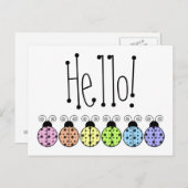 のんびりダaisyレディバグポストカード ポストカード (正面/裏面)