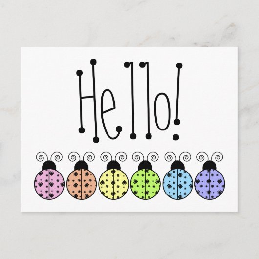 のんびりダaisyレディバグポストカード ポストカード (正面)